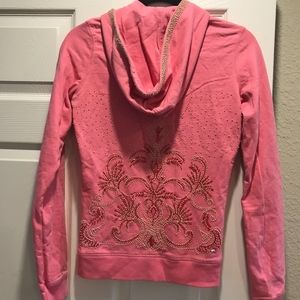 Twisted Heart Zip up Jersey Hoodie